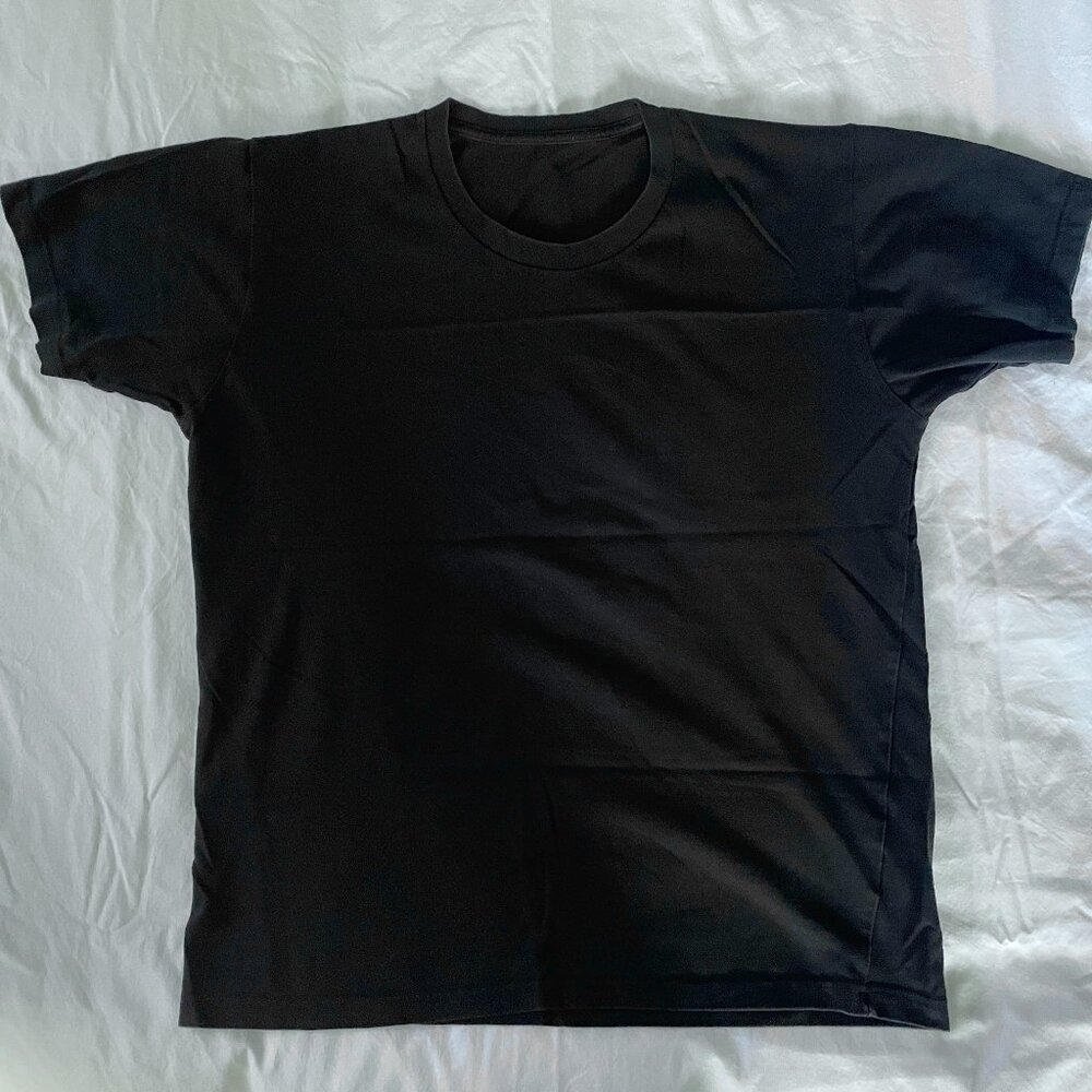 Uniqlo Crew Neck T-Shirt - LARGE - Black